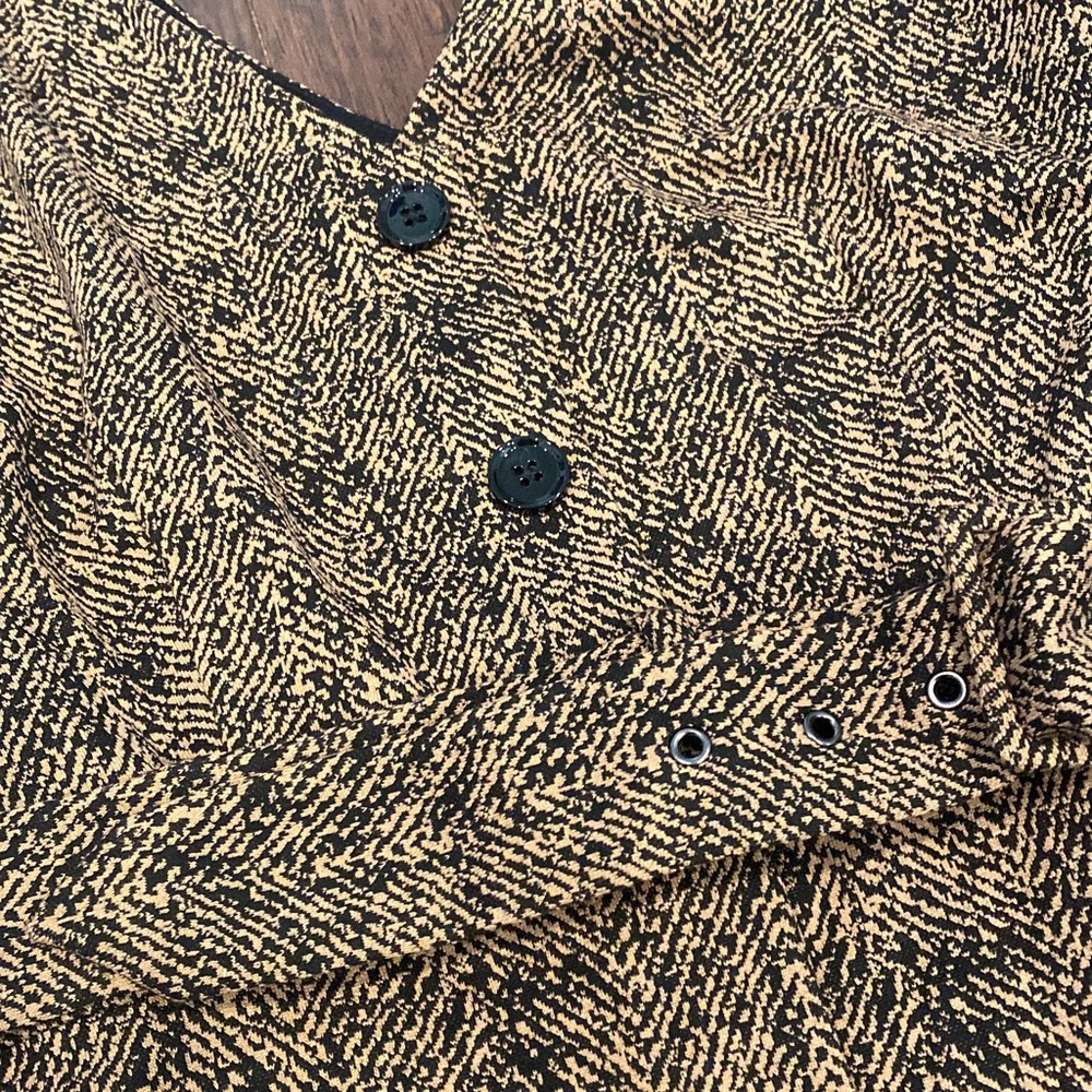 Tweed button up dress with belt from Express - Picture 2 of 2